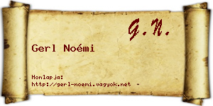 Gerl Noémi névjegykártya